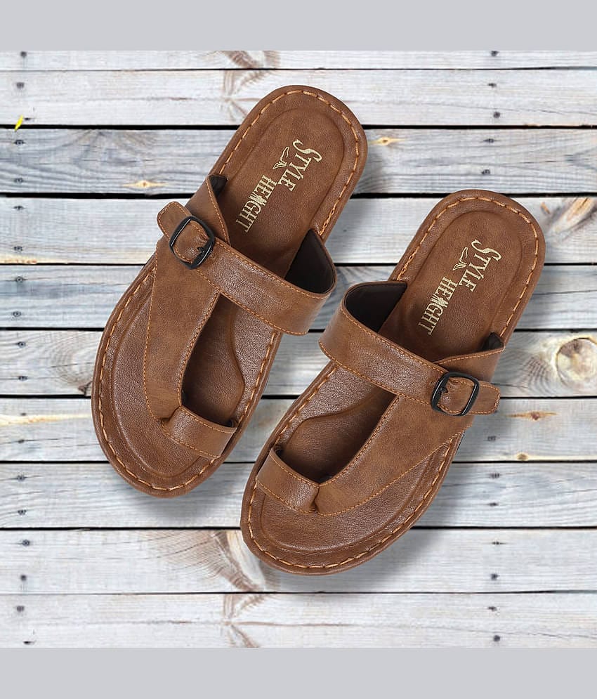 Style Height Brown Thong Flip Flop