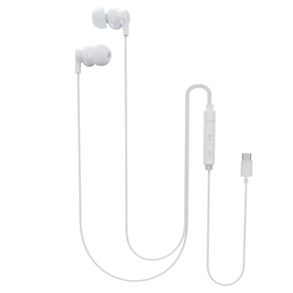 MoBass 2  Noise Isolation Hands free Earphones with Mic UM1211WHT-TC