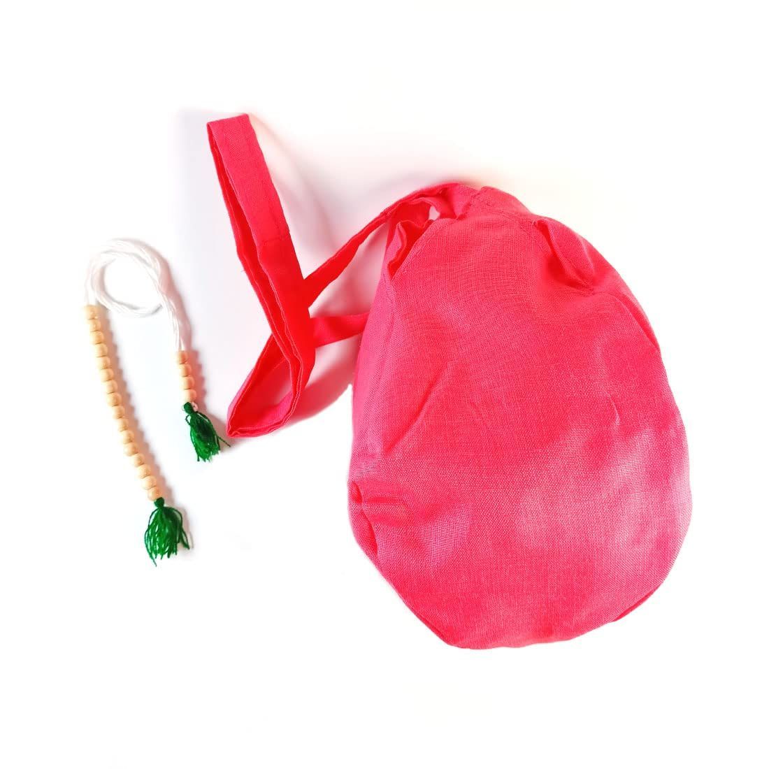 MAYAPURI Cotton Chanting Bag/Beads Bag/Japa Bag with Sakshi Mala Counter