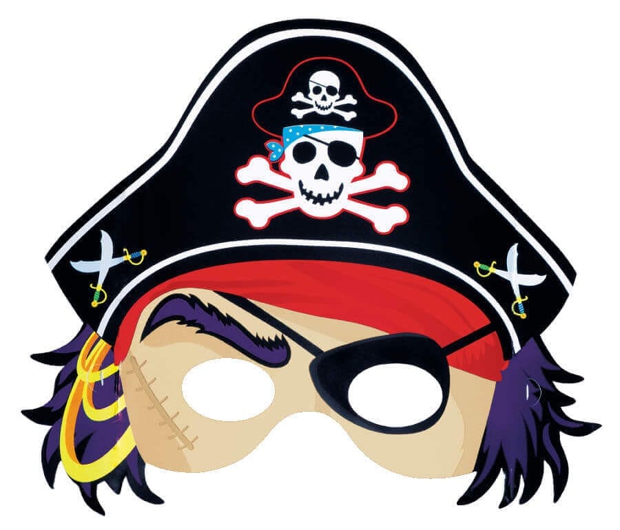 Pirate Mask in Paper - 8PC