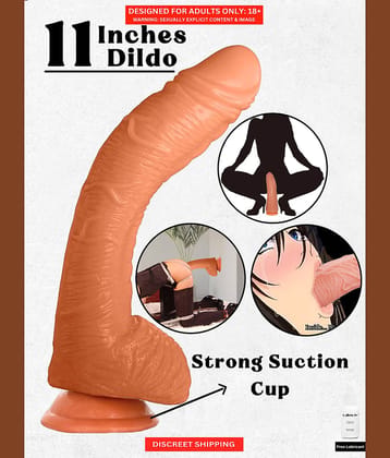 Naughty Nights Sexual Dildo African Dildo Sex Toy With Strong Suction Cup - 11 inch Big American Dildo with Free Lube