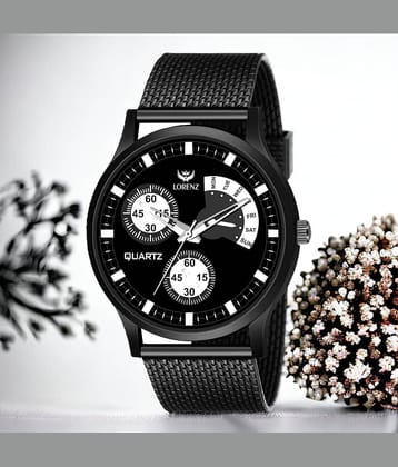 Lorenz Black PU Analog Men's Watch