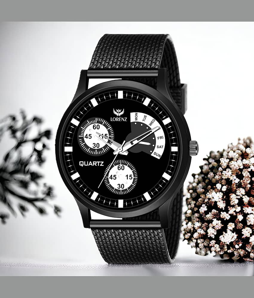 Lorenz Black PU Analog Men's Watch