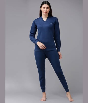 Lux Cottswool Cotton Blend Thermal Sets - Blue Pack of 1