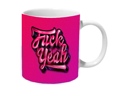 Multicolor F Yeah Ceramic Mug