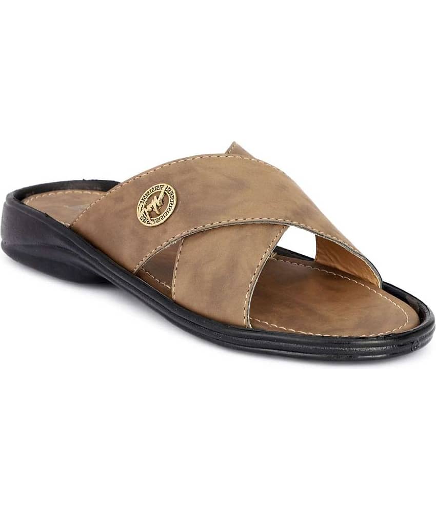 Buxton - Brown Men's Leather Slipper
