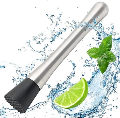 Cocktail Muddler Stainless Steel Bar Stick Mojito Masher Fruit Mixer Ideal Bartender Tool Barware