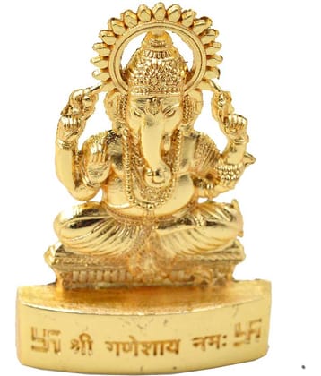 Shri Astha Vinayak Brass Lord Ganesha Idol ( 7 cm )