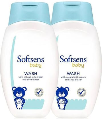Sotftsens Baby TEAR FREE Baby Wash with natural milk cream & shea butter, 200ml, Pack of 2