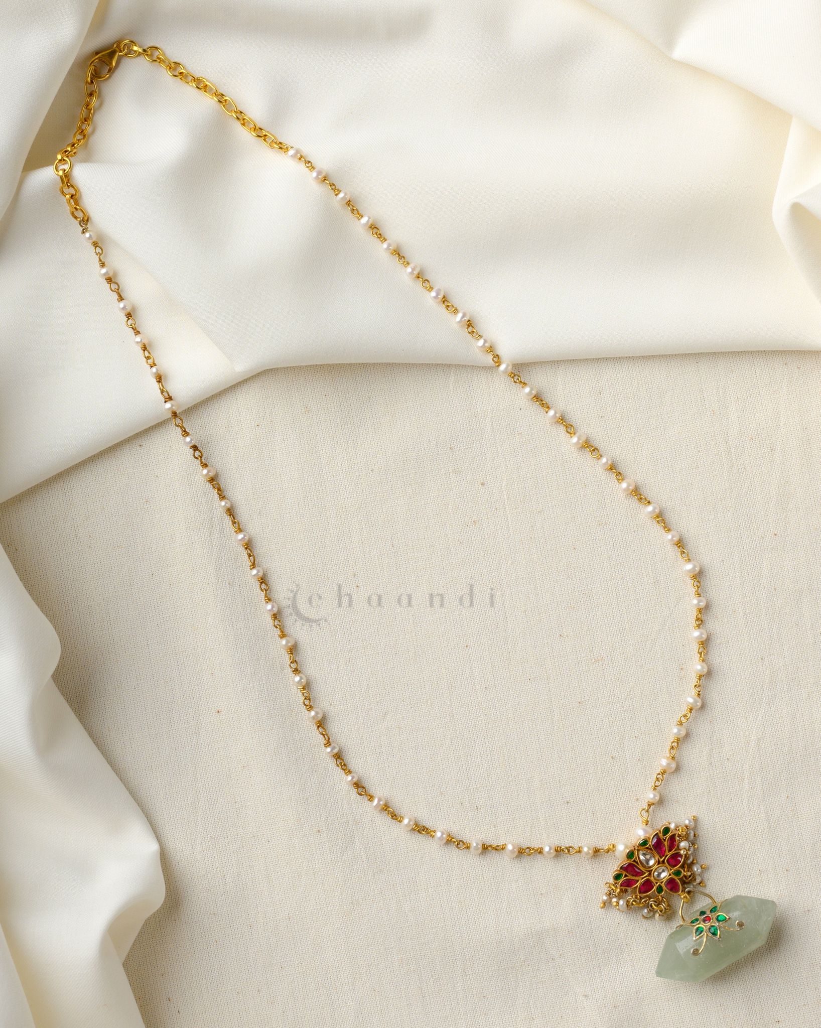 Gold Polish Silver Necklace CHN1745