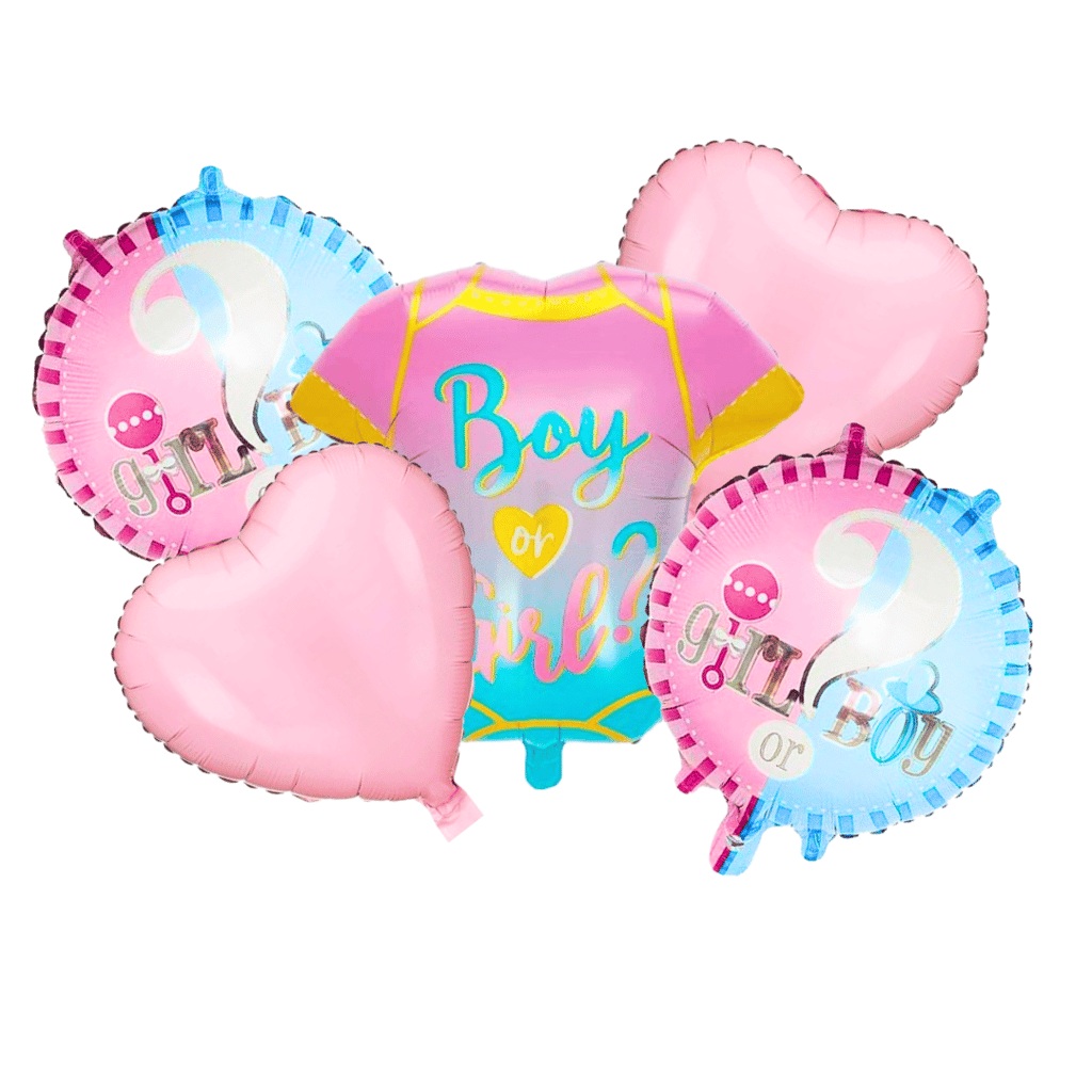 Blue & Pink Baby Clothes Baby Shower Balloon Set - 5PC - Party and Festive Needs | Buy online on ZillyBuy