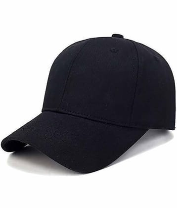 Bolax Pack of 1 cotton Men's Cap ( Black )