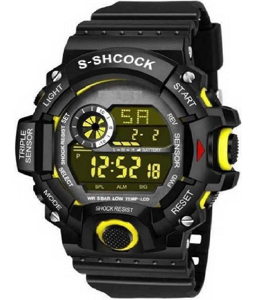 Hala Yellow Dial Digital Boys Watch ( Pack of 1 )