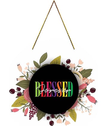 Blessed Home Wall Hanging for Home Decoration Happy Family Wall Sculpture Wall Stickers Life Quotes Door Hanging Living Room Decor Diwali Decoration Gift Under 100 Festival Decorative Items Wallpapers
