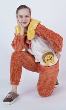 Imported Winter Nightsuite Heavy Stuff Dress for Girls-S