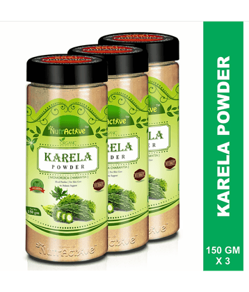 Nutractive 100% Karela ( Bitter Gourd) For Diabetic Powder 450 Gm Pack of 3