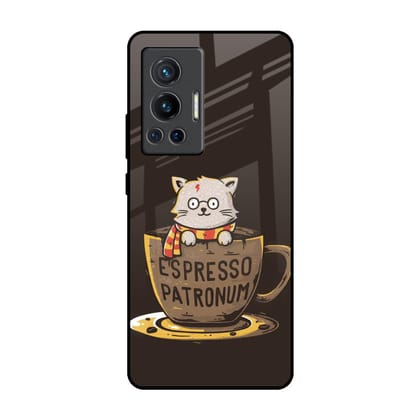 Tea With Kitty Glass Case For Vivo X70 Pro