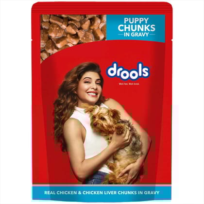 Drools Puppy Chicken Liver Chunks In Gravy 150g