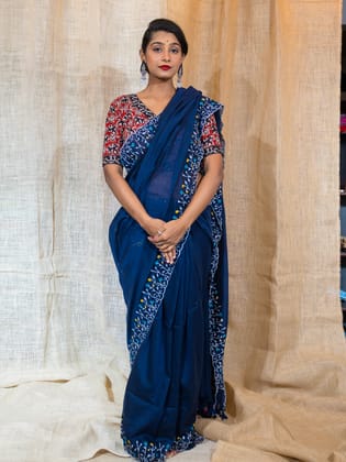 Blue dreamy weave Saree