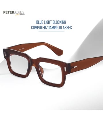 Peter Jones Brown Full Rim Oversized Computer Glasses ( Pack of 1 )