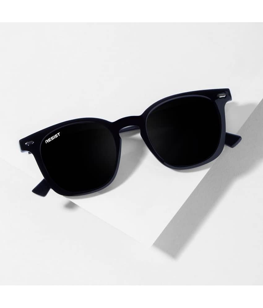 RESIST EYEWEAR Black Round Sunglasses ( Pack of 1 )