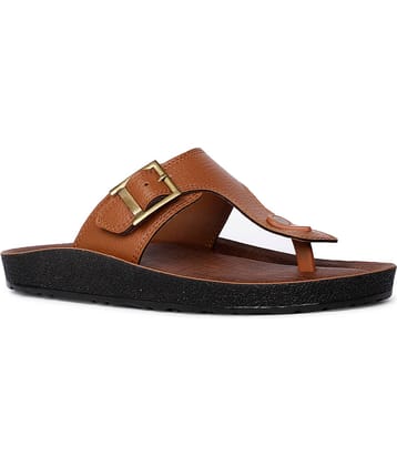 Bata Brown Men's Thong Flip Flop