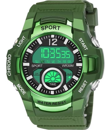 Hala Green Resin Digital Men's Watch