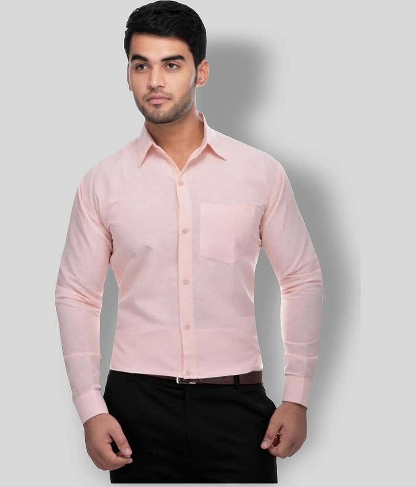 DESHBANDHU DBK - Peach Cotton Regular Fit Men's Formal Shirt (Pack of 1)