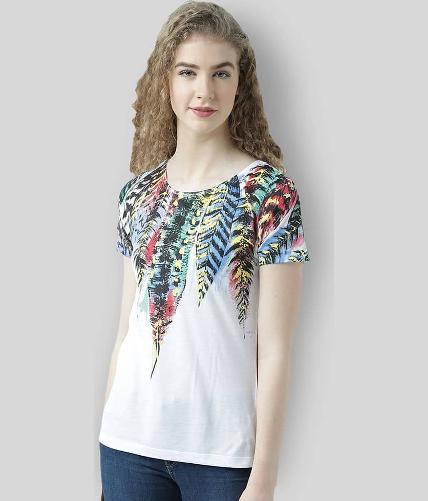 Huetrap Women Cotton Printed Regular Fit Round Neck T-Shirt ( Multicolor )