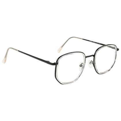 TERRY & CO Zero Power Blue Cut Eyeglasses | Metal Frame | Medium Size | Anti-Reflective, UV Protection, Lightweight | Spring Hinges | Unisex