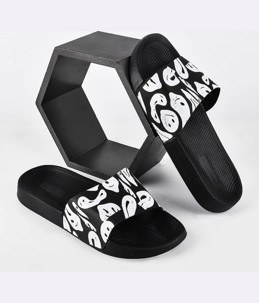 PERY PAO Black Men's Slide Flip Flop