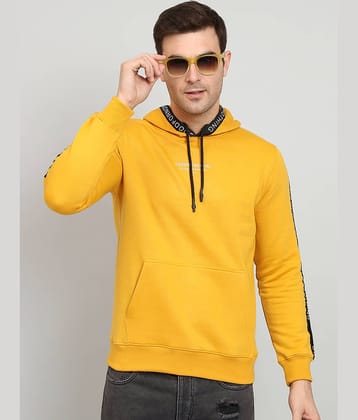 OGEN Cotton Blend Hooded Men's Sweatshirt - Mustard ( Pack of 1 )