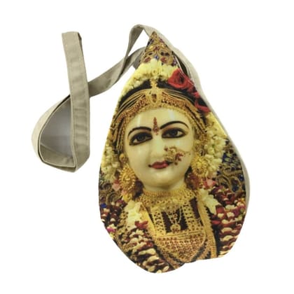 MAYAPURI Printed Bead Bag/Chanting Bag/Gomukhi Japa Bag with Zip Pocket (Pack of 1)
