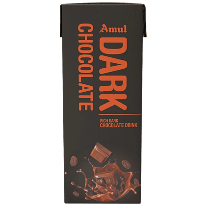 Amul Dark Chocolate Drink, 180 Ml Tetra Pak