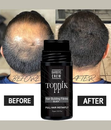 Barbers Crew Hair Building Fiber Natural Temporary Hair Color 15 g Black