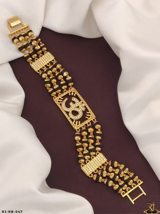 Superior Design  Nice Looking Om Logo Bracelet RB-047