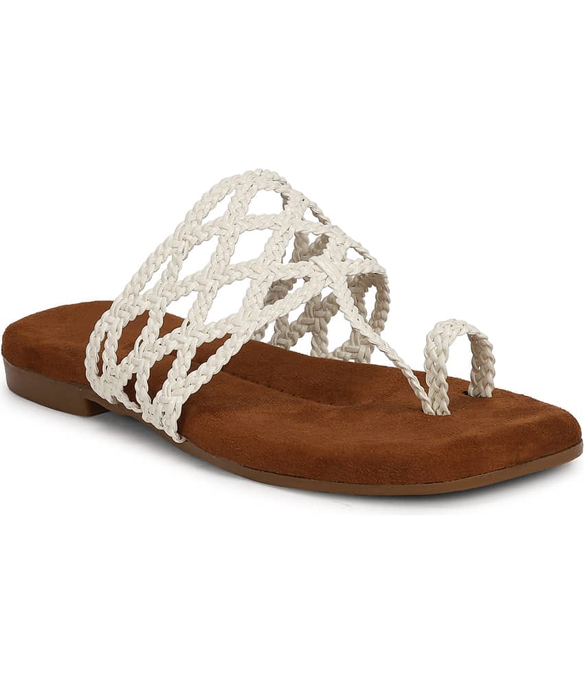 Ishransh White Women's Flats