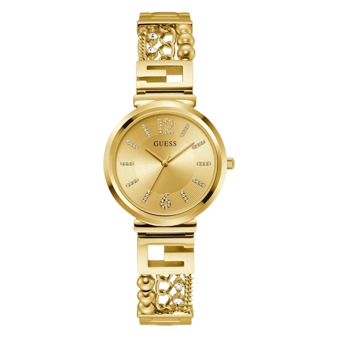Guess Ladies 32 mm Gold Dial Analog Watch - GW0545L2-Gold