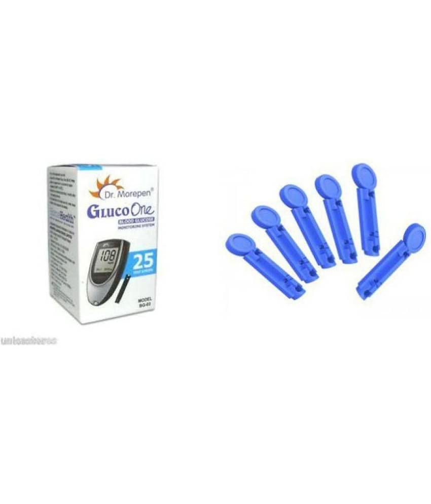 Dr Morepen 25 Test Strips For Bg 03 Glucometer & 100 Lancets(Strip & Lancet Pack Pack)