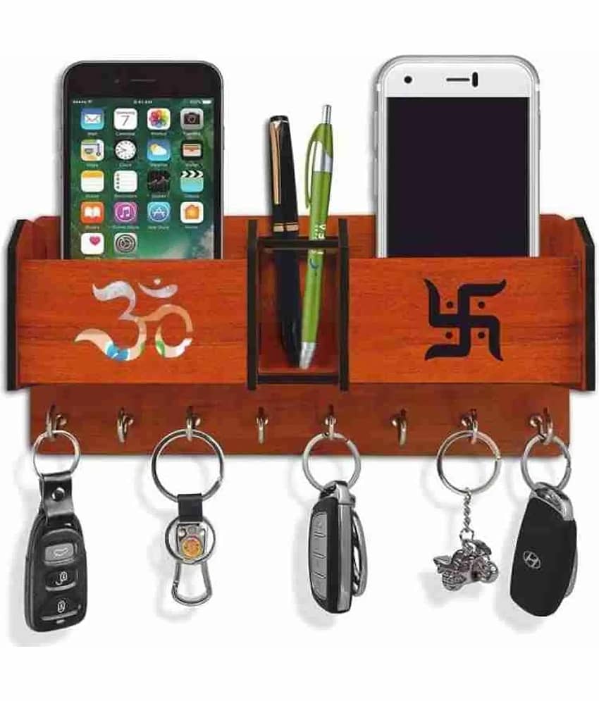 SNDArt Multicolour Wood Key Holder - Pack of 1