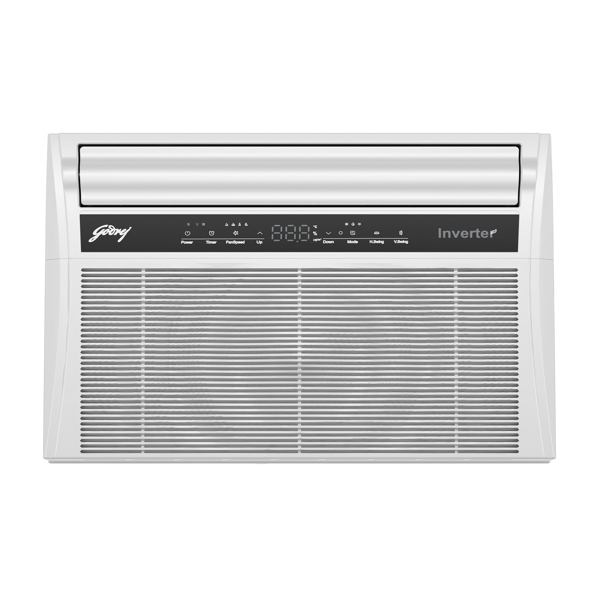 Godrej 1.5 Ton 5 Star 5-In-1 Convertible Cooling, Heavy Duty Cooling At 52C, I-Sense Technology, Self Clean, Inverter Window AC (Copper, Model, AC 1.5T WIC 18XTC5 WYA, White) Godrej 1.5 Ton 5 Star 5-In-1 Convertible Cooling, Heavy Duty Cooling At 52C, I-