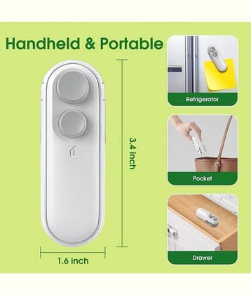 Portable Mini Sealing Machine, Handheld Packet Sealer for Food, Snacks, Chips, Fresh Storage, Plastic Bags Sealing Machine,