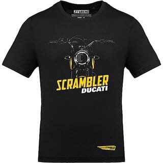 FastB Men Printed Round Neck Black T-Shirt