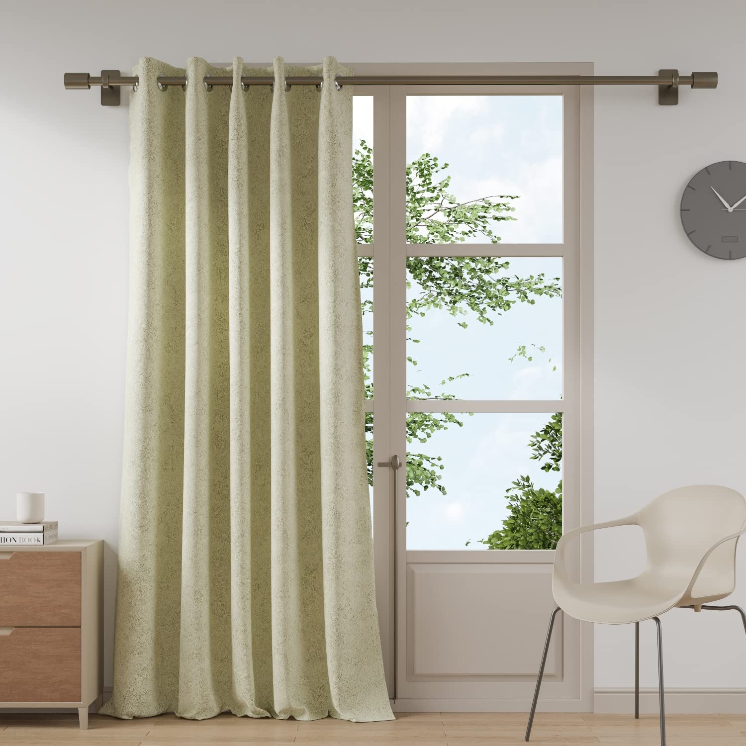 DDECOR - 100% PolyesterJacquard And Woven PatternDoor 7 Ft|135 CM X 225 CM| - Beige