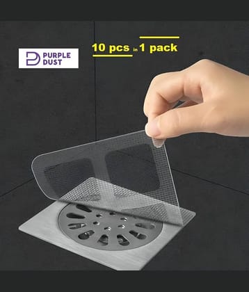 Drain Hair Catcher Waterproof Mesh Stickers (Set of 10)