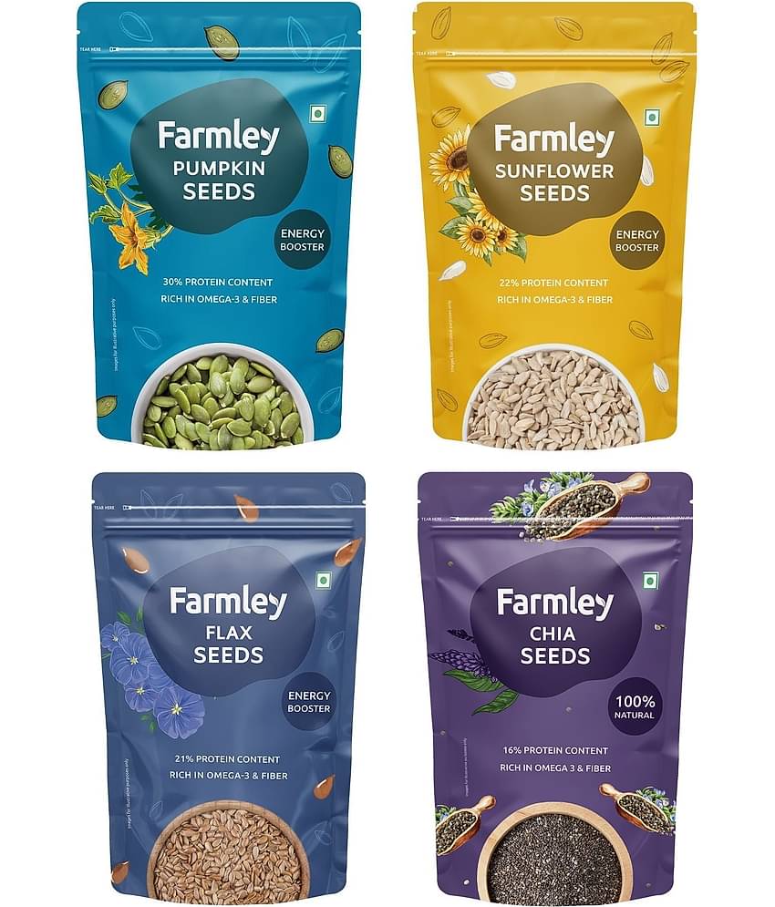 Farmley Seed Mix Combo of Chia Flax Pumpkin Sunflower seed 800g
