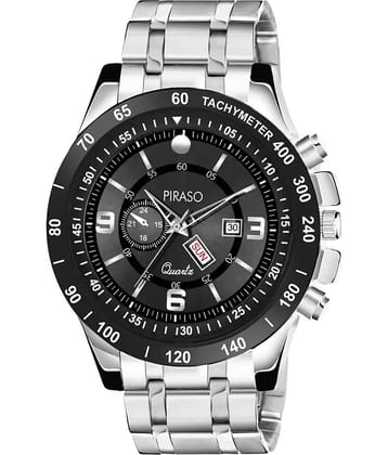 PIRASO Silver Stainless Steel Analog Men's Watch