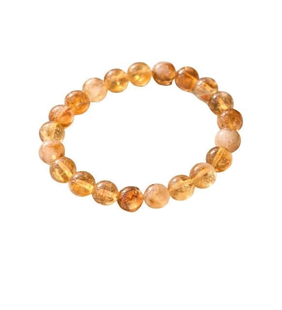 Natural Crystal 8mm Citrine Bracelet (Musterd Yellow)-PID64908