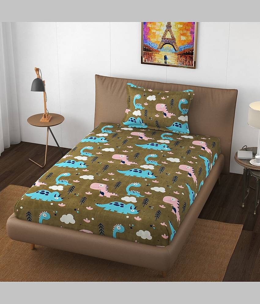 HIDECOR Microfiber Single Bedsheet ( Brown )