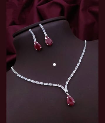 Shivay Fashion Silver Alloy Necklace Set ( Pack of 1 )